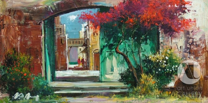 Alim Adilov festmény - Kijárat a Városba